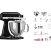 KitchenAid Robot ménager Artisan KSM200 Noir brillant