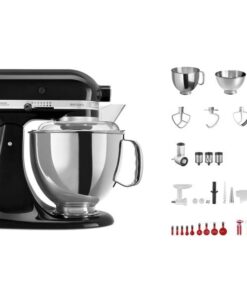 KitchenAid Robot ménager Artisan KSM200 Noir brillant