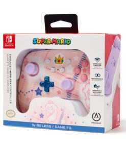 Power A Enhanced Wireless Controller Princess Peach Plaid 8