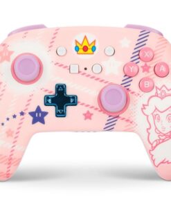 Power A Enhanced Wireless Controller Princess Peach Plaid 10