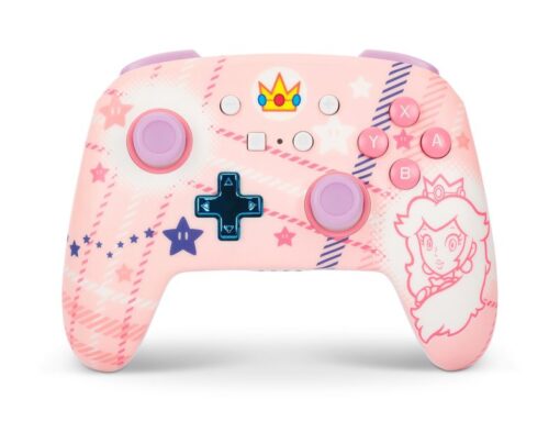 Power A Enhanced Wireless Controller Princess Peach Plaid 10