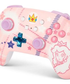 Power A Enhanced Wireless Controller Princess Peach Plaid 3