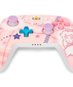 Power A Enhanced Wireless Controller Princess Peach Plaid 6