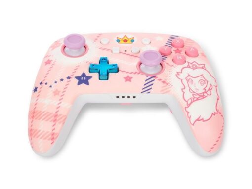 Power A Enhanced Wireless Controller Princess Peach Plaid 6