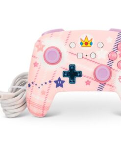 Power A Enhanced Wireless Controller Princess Peach Plaid 7