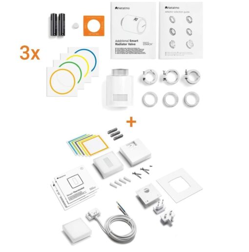 Thermostat intelligent + 3x Têtes thermostatiques intelligentes