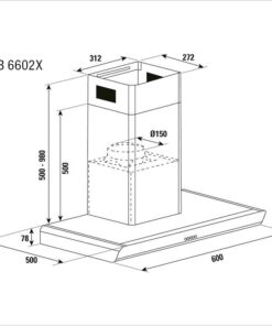 Hotte de ventilation BHB6602X BRANDT