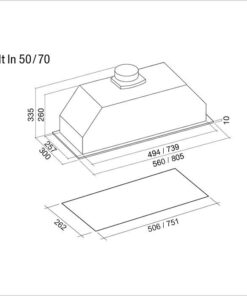 Hotte de ventilation BUILT IN 50 FORS