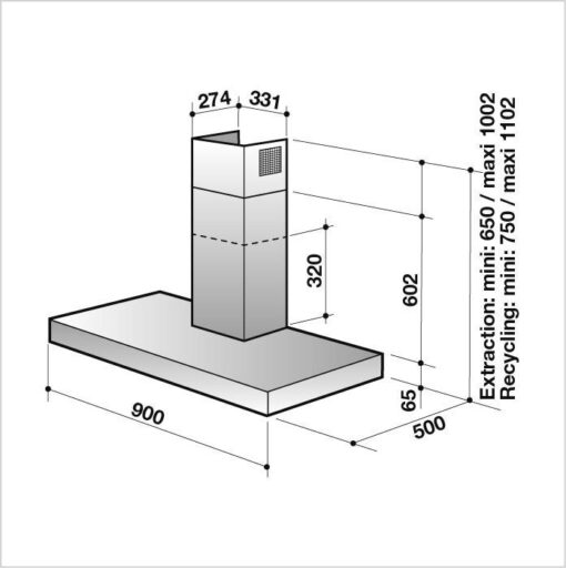 Hotte de ventilation DHB7931X DE DIETRICH