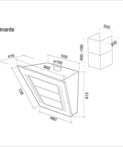 Hotte de ventilation DIAMANTE 90 FALMEC