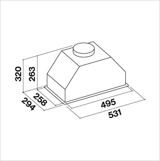 Hotte de ventilation INCASSO MURANO 50 W FALMEC