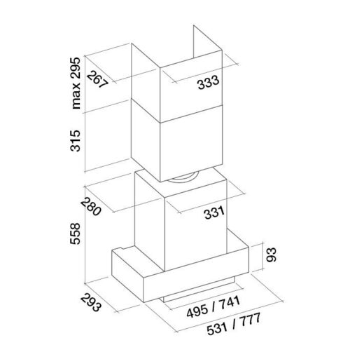 Hotte de ventilation INCASSO NRS 70 FALMEC