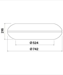 Hotte de ventilation îlot LOOP ISOLA 74 GR FALMEC