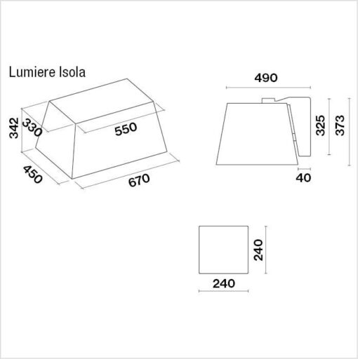 Hotte de ventilation E-ION LUMIERE ISOLA W FALMEC