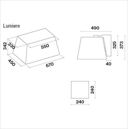 Hotte de ventilation E-ION LUMIERE W FALMEC