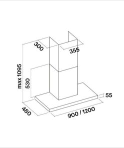 Hotte de ventilation EVO LUMINA NRS 120 N FALMEC