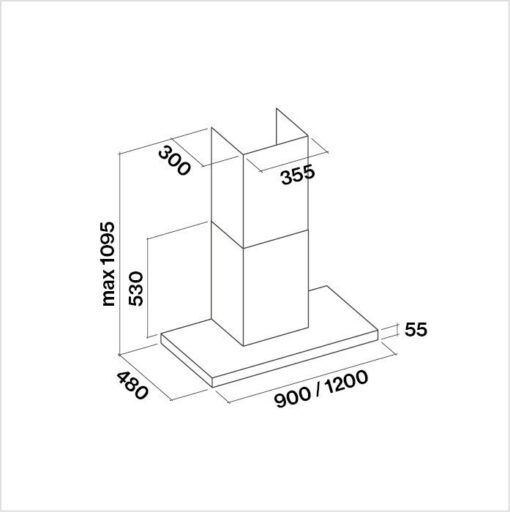 Hotte de ventilation EVO LUMINA NRS 120 N FALMEC