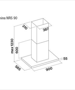 Hotte de ventilation EVO LUMINA NRS ISOLA 90W FALMEC