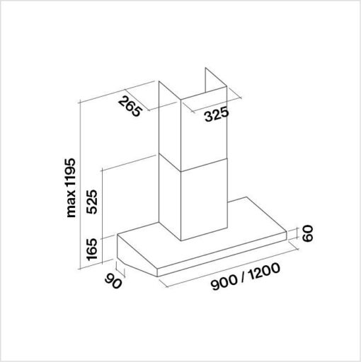 Hotte de ventilation MARTE PRO 120 FALMEC