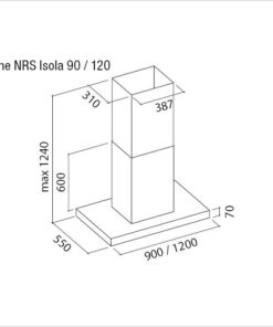 Hotte de ventilation PLANE NRS ISOLA 90 FALMEC