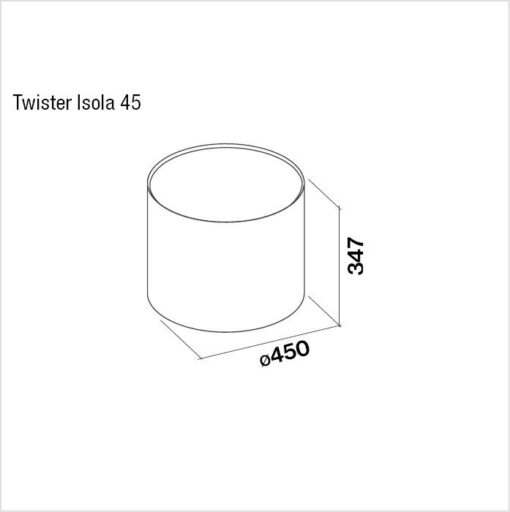 Hotte de ventilation E-ION TWISTER ISOLA 45 N FALMEC