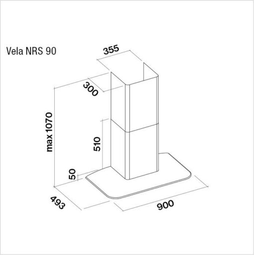 Hotte de ventilation VELA NRS 90 W FALMEC