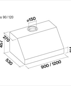 Hotte de ventilation ZEUS 120 PRO FALMEC