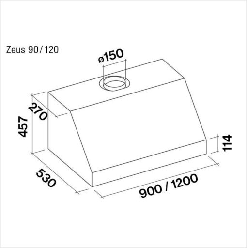 Hotte de ventilation ZEUS 120 PRO FALMEC