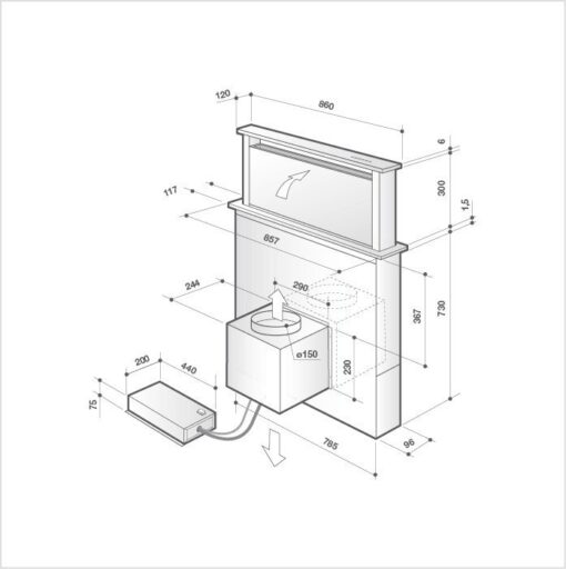 Hotte de ventilation DHD7961B DE DIETRICH