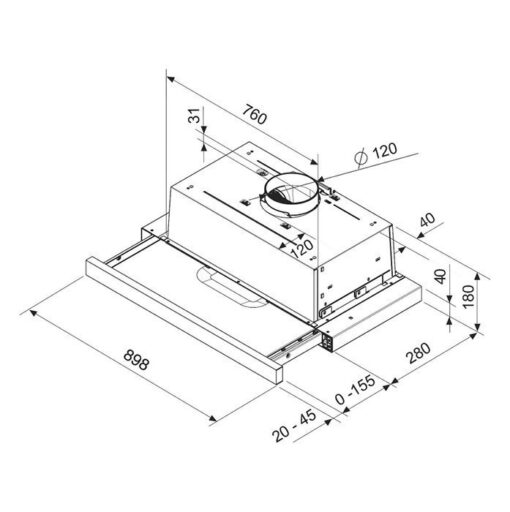 Hotte de ventilation AT1349X BRANDT