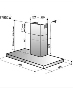 Hotte de ventilation DHB7952W DE DIETRICH