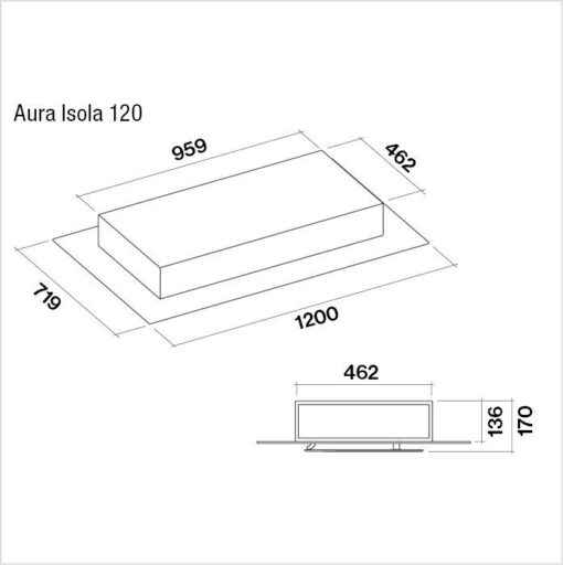 Hotte de ventilation AURA ISOLA 120 W FALMEC