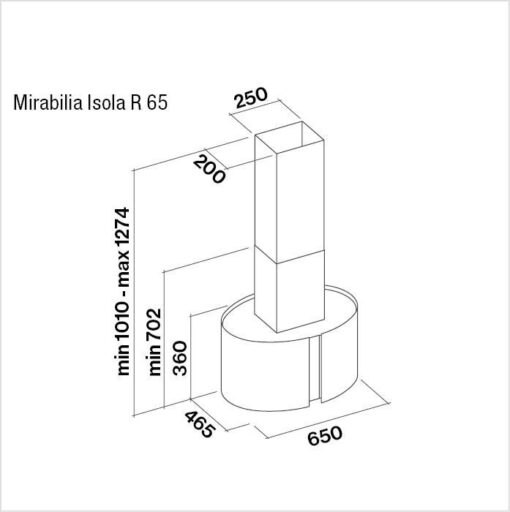 Hotte de ventilation MIRABILIA ISOLA R 65 FALMEC