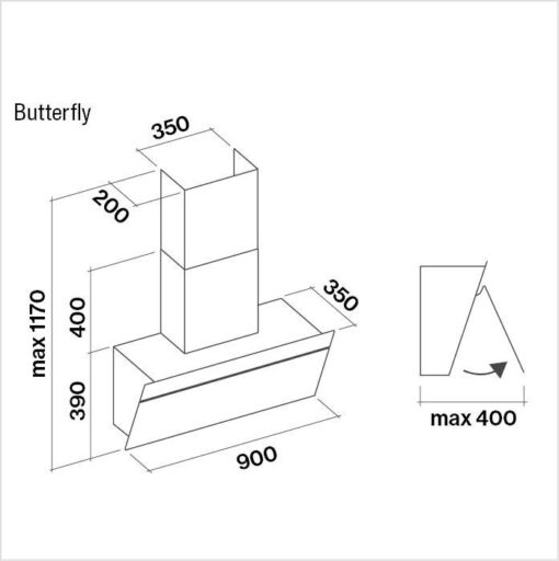 Hotte de ventilation BUTTERFLY W FALMEC