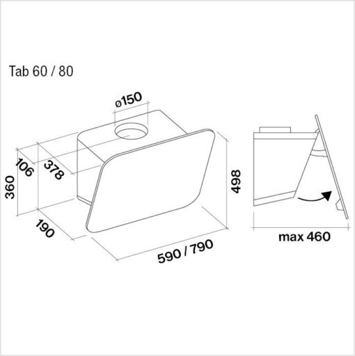 Hotte de ventilation TAB 60 W FALMEC