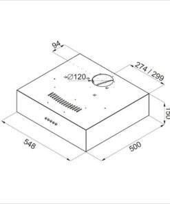 Hotte de ventilation en métal COMPACT 55 ES FORS