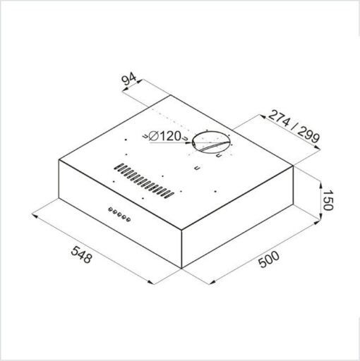 Hotte de ventilation en métal COMPACT 55 ES FORS