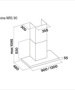 Hotte de ventilation EVO LUMINA NRS 90 FALMEC