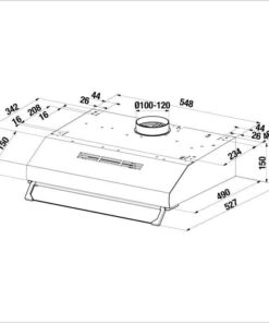 Hotte de ventilation en métal FA 1555 W FORS