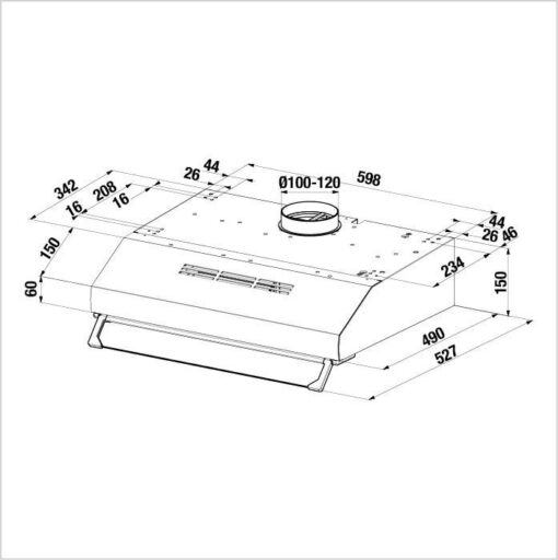 Hotte de ventilation en métal FA 1560 N FORS