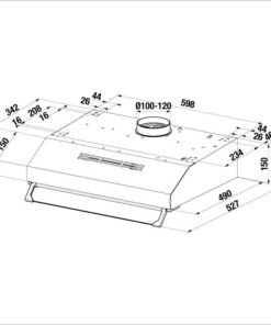 Hotte de ventilation en métal FA 1560 W FORS