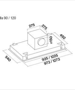 Hotte de ventilation STELLA ISOLA 90 FALMEC