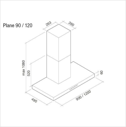 Hotte de ventilation PLANE 90 W FALMEC