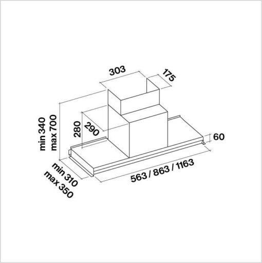 Hotte de ventilation plus VIRGOLA NODROP 60 FALMEC