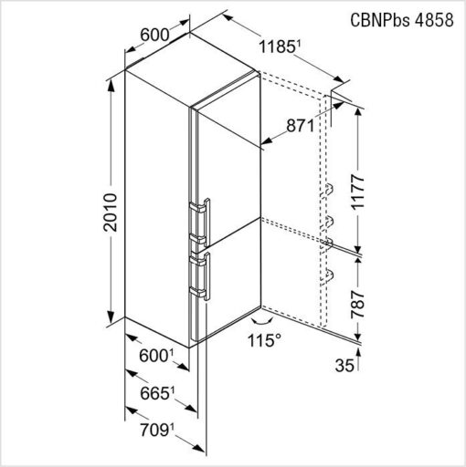 CBNPBS-4858-20 LIEBHERR Combi réfrigérateurs-congélateurs