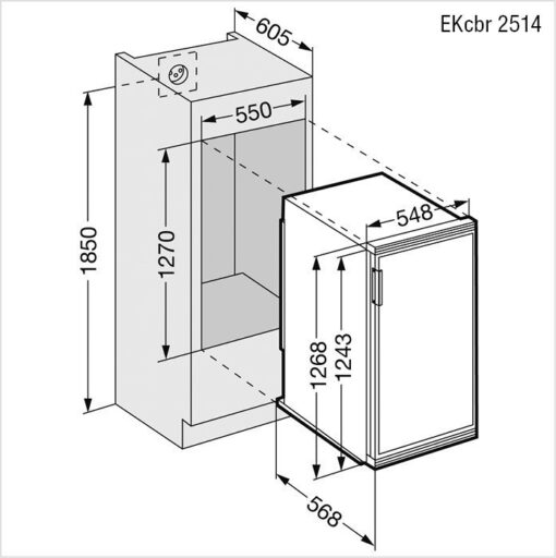 EKCBR-2514-21 LHD LIEBHERR Réfrigérateur brun