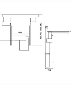 SINTESI 90 FALMEC Hotte plan de travail 90 cm