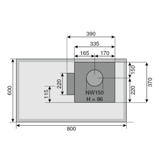 INTEGRAL 80 FB SLI FORS Induction avec hotte intégrée