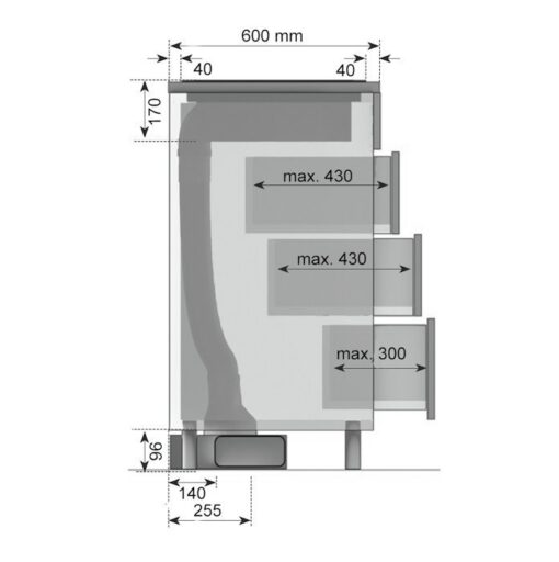 INTEGRAL 80 FB SLI FORS Induction avec hotte intégrée