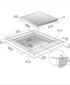 DE DIETRICH Plan de cuisson induction 65 cm DPI7650B